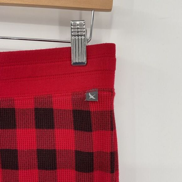 Eddie Bauer Waffle Knit Long Sleeve Jogger Pajama Set Women Small Red Black - Picture 6 of 8